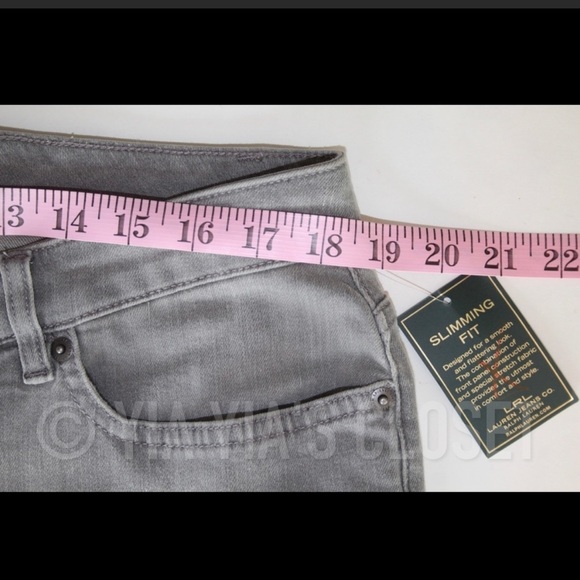 LRL Lauren Ralph Lauren 16W Gray-Wash Straight Heritage Women's Jeans - NEW - Picture 16 of 16